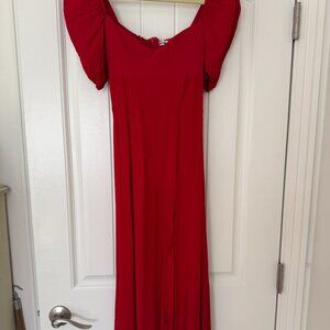 Reformation Women's Bryson Viscose/Rayon Midi Dress